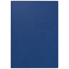 Buchkalender Mod. studioplan int. 2026 | 168×240 mm, Kunstleder, blau
