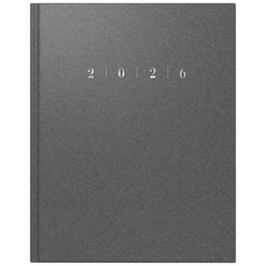 Buchkalender Mod. Managerkalender TM 2026 | 205×260 mm, Kunststoff, grau