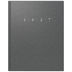 Buchkalender Premium Mod. Managerkalender TM 2027 | 205×260 mm, Kunststoff, grau