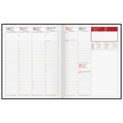 Buchkalender Mod. Managerkalender TM '25 | 205×260 mm, Kunstleder, rotbraun