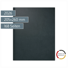 Buchkalender Mod. Managerkalender TM 2026 | 205×260 mm, Kunstleder, schwarz