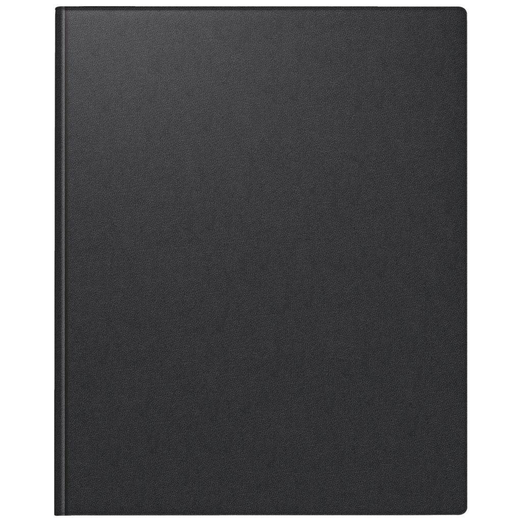Buchkalender '26 | 208×258 mm, Kunststoff, schwarz