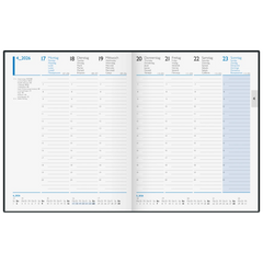 Buchkalender '26 | 208×258 mm, Kunststoff, schwarz