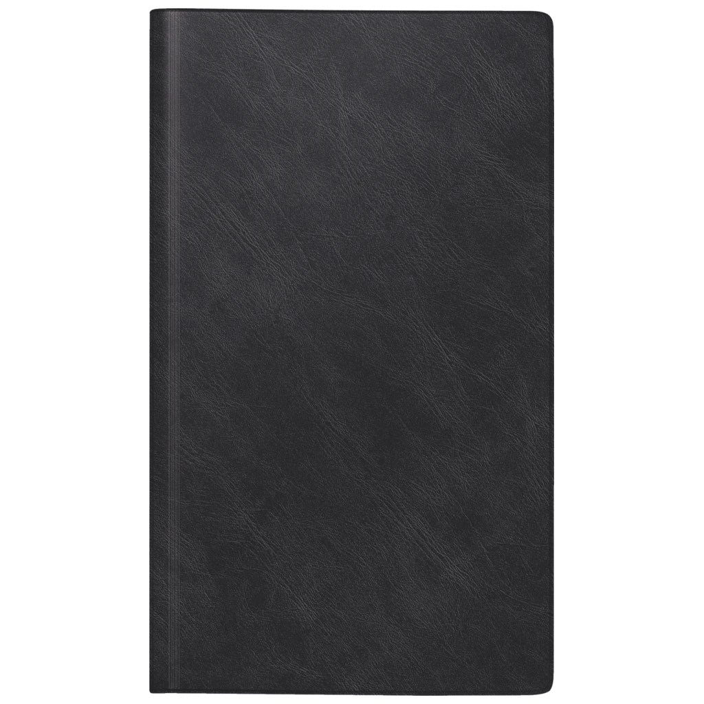 Buchkalender Mod. reise-merker 2026 | 102×172 mm, Kunststoff, schwarz