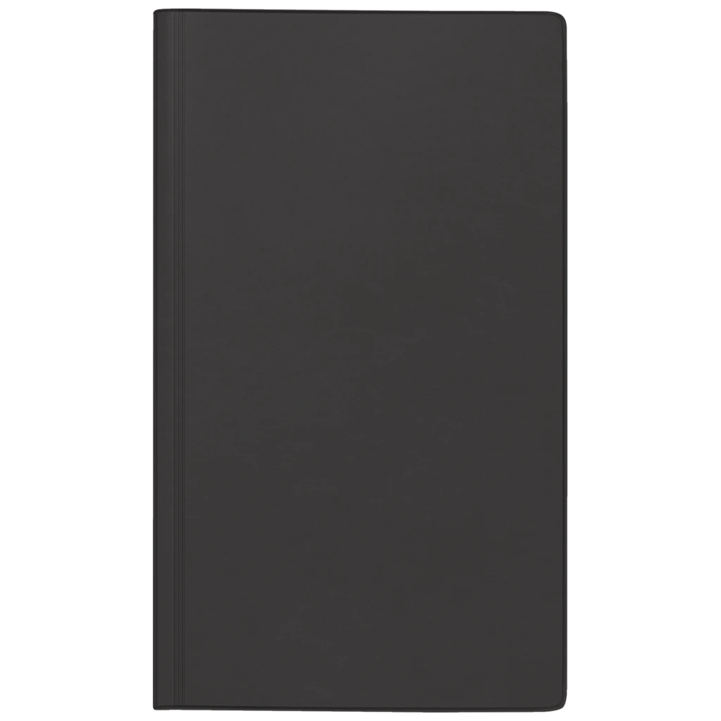 Buchkalender Mod. reise-merker 2026 | 102×172 mm, Kunststoff, schwarz