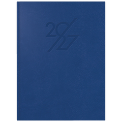 Buchkalender Mod. Mentor 2027 | A5, Kunstleder, blau