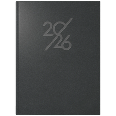 Buchkalender Mod. Mentor 2026 | A5, Kunstleder, schwarz
