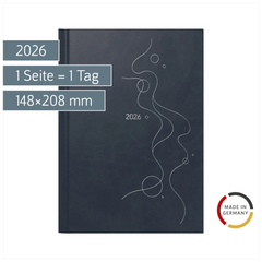 Buchkalender Mod. Mentor 2026 „Bubbles“ | A5, Kunstleder