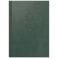 Buchkalender Mod. Mentor 2026 | A5, Kunstleder, dunkelgrün