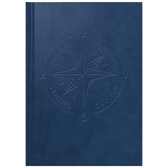 Buchkalender Mod. Mentor 2026 „Nautic“ | A5, Kunstleder