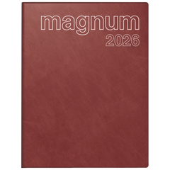 Buchkalender Mod. magnum 2026 | 183×240 mm, Kunststoff, weinrot