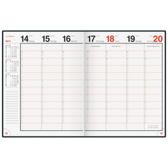 Buchkalender Mod. magnum 2027 | 18,3×24 cm, Kunststoff, weinrot