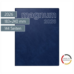 Buchkalender Mod. magnum 2026 | 183×240 mm, Kunststoff, dunkelblau