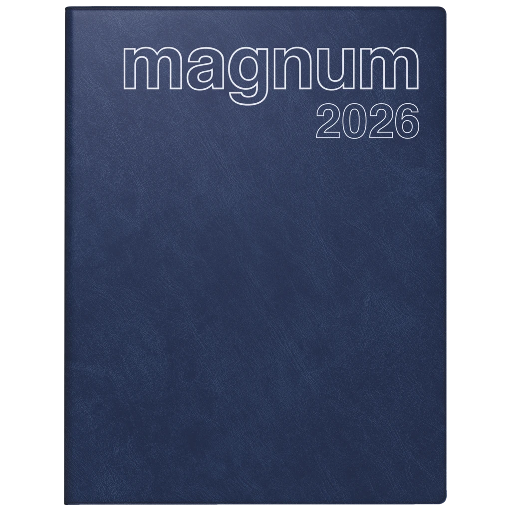 Buchkalender Mod. magnum 2026 | 183×240 mm, Kunststoff, dunkelblau