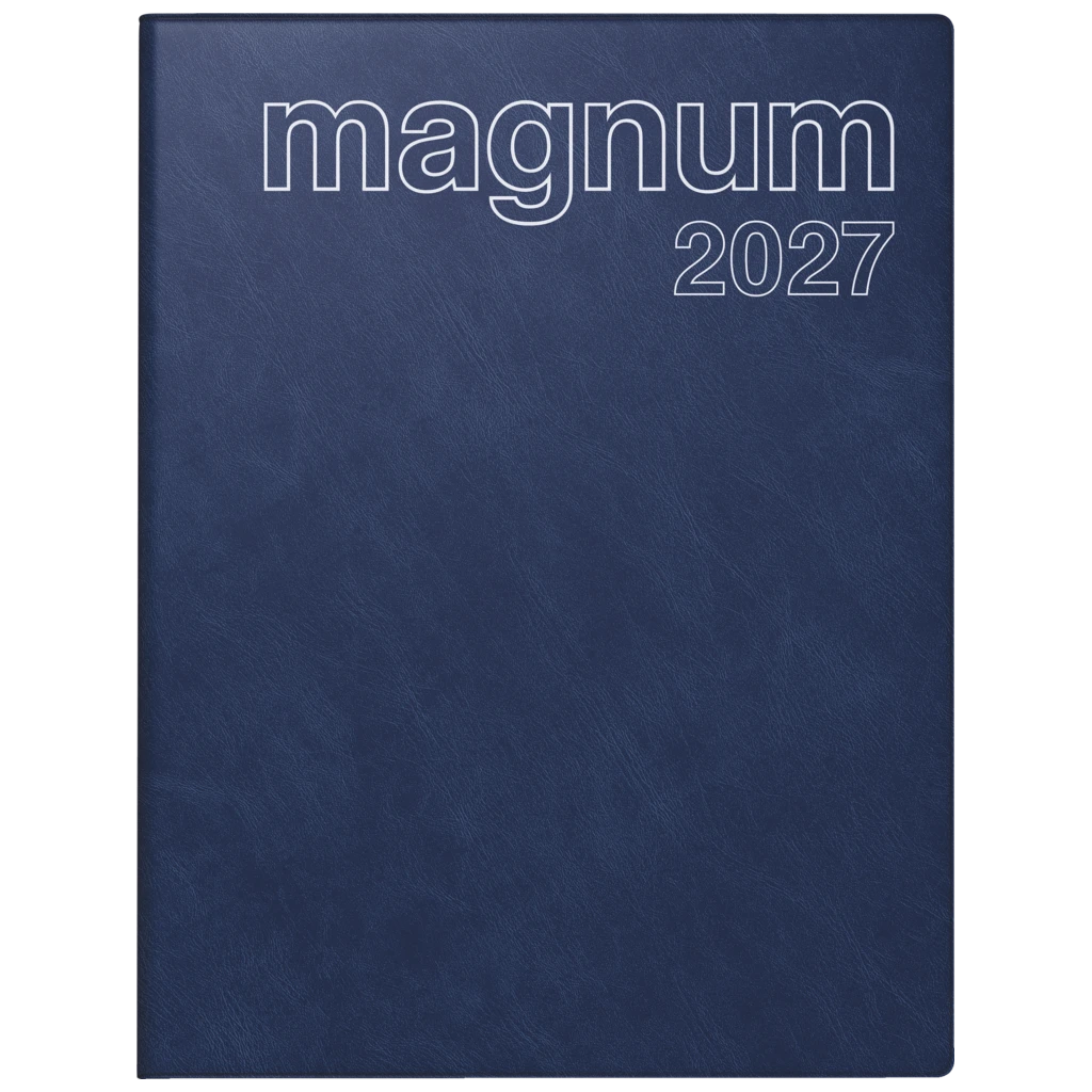 Buchkalender Mod. magnum 2027 | 183×240 mm, Kunststoff, dunkelblau