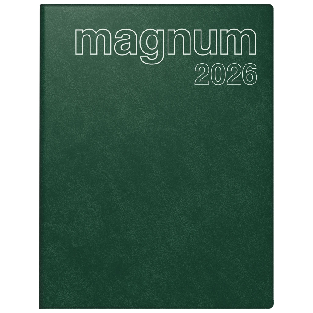 Buchkalender Mod. magnum 2026 | 183×240 mm, Kunststoff, dunkelgrün