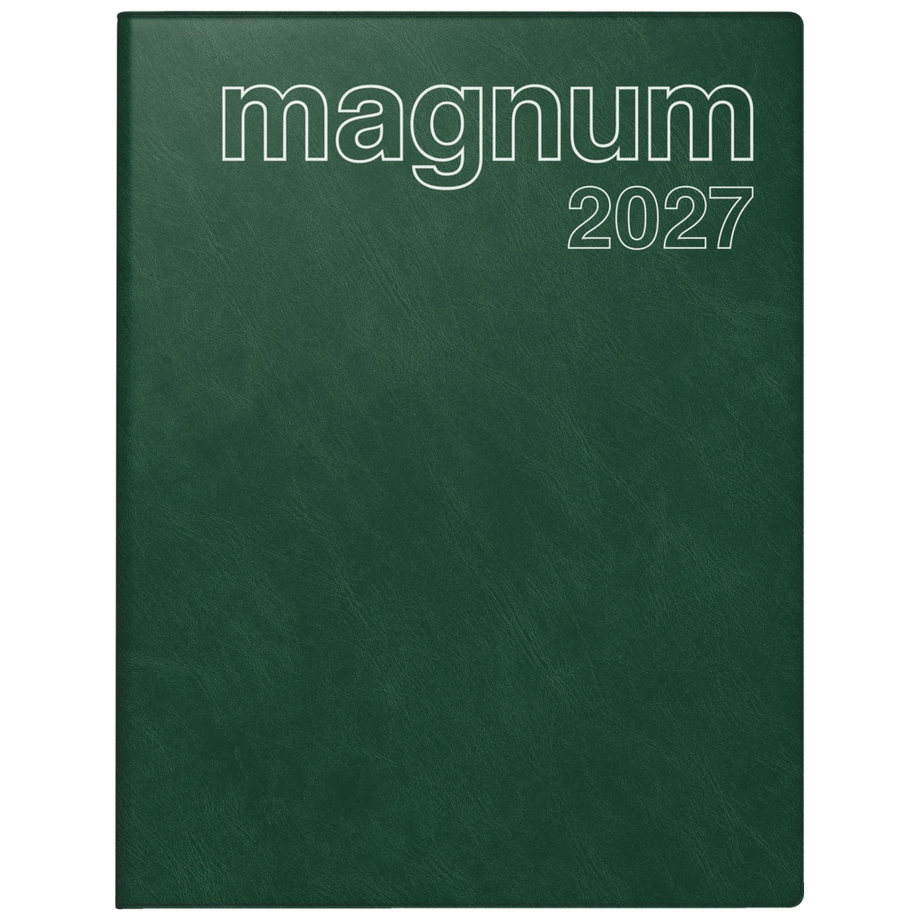 Buchkalender Mod. magnum 2027 | 183×240 mm, Kunststoff, dunkelgrün