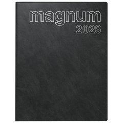 Buchkalender Mod. magnum 2026 | 183×240 mm, Kunststoff, schwarz