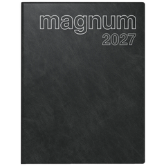 Buchkalender Mod. magnum 2027 | 183×240 mm, Kunststoff, schwarz