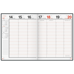 Buchkalender Mod. magnum 2026 | 183×240 mm, Kunstleder, schwarz
