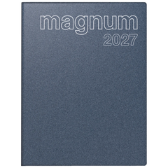 Buchkalender Mod. magnum 2027 | 183×240 mm, Kunststoff, blau