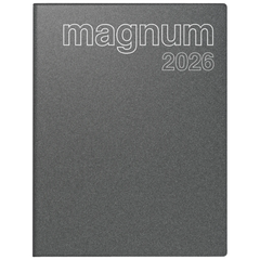 Buchkalender Mod. magnum 2026 | 183×240 mm, Kunststoff, grau