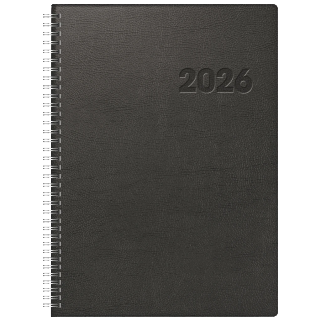 Buchkalender Mod. Conform 2026 | A4, Kunststoff, schwarz