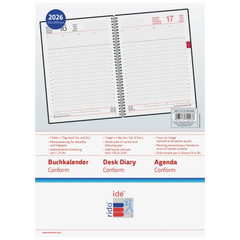 Buchkalender Mod. Conform 2026 | A4, Kunststoff, schwarz