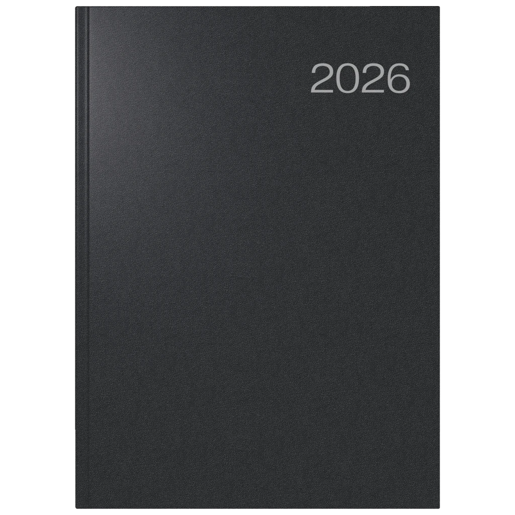 Buchkalender Mod. Conform 2026 | A4, Kunststoff, schwarz