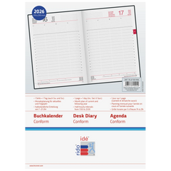 Buchkalender Mod. Conform 2026 | A4, Kunststoff, schwarz