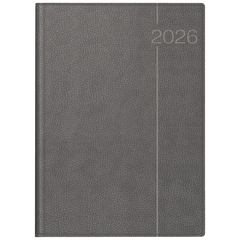 Buchkalender Mod. Conform 2026 | A4, Kunstleder, grau