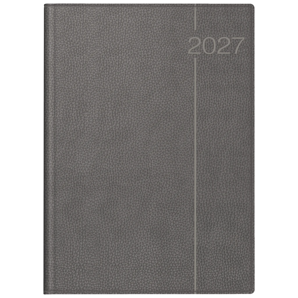 Buchkalender Mod. Conform 2027 | A4, Kunstleder, grau