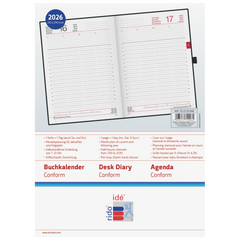 Buchkalender Mod. Conform 2026 | A4, Kunststoff, schwarz