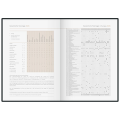 Buchkalender Premium Young Line 2026 „Monstera“ | A5, Kunstleder