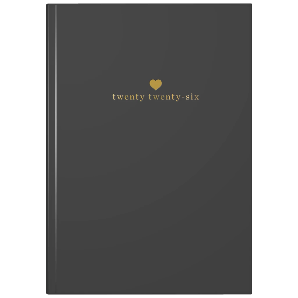 Buchkalender Premium Young Line 2026 „Heart“ | A5, Papier