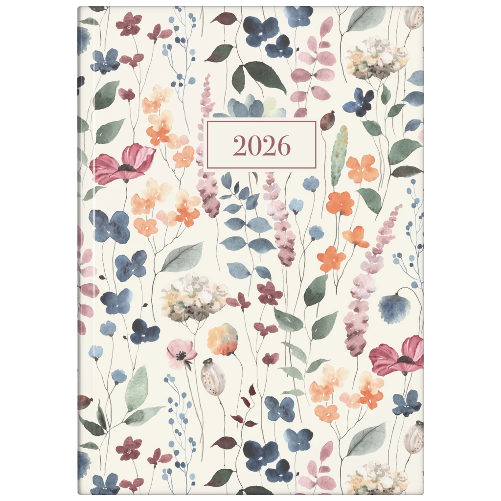 Buchkalender Premium Young Line 2026 „Watercolor“ | A5, Papier