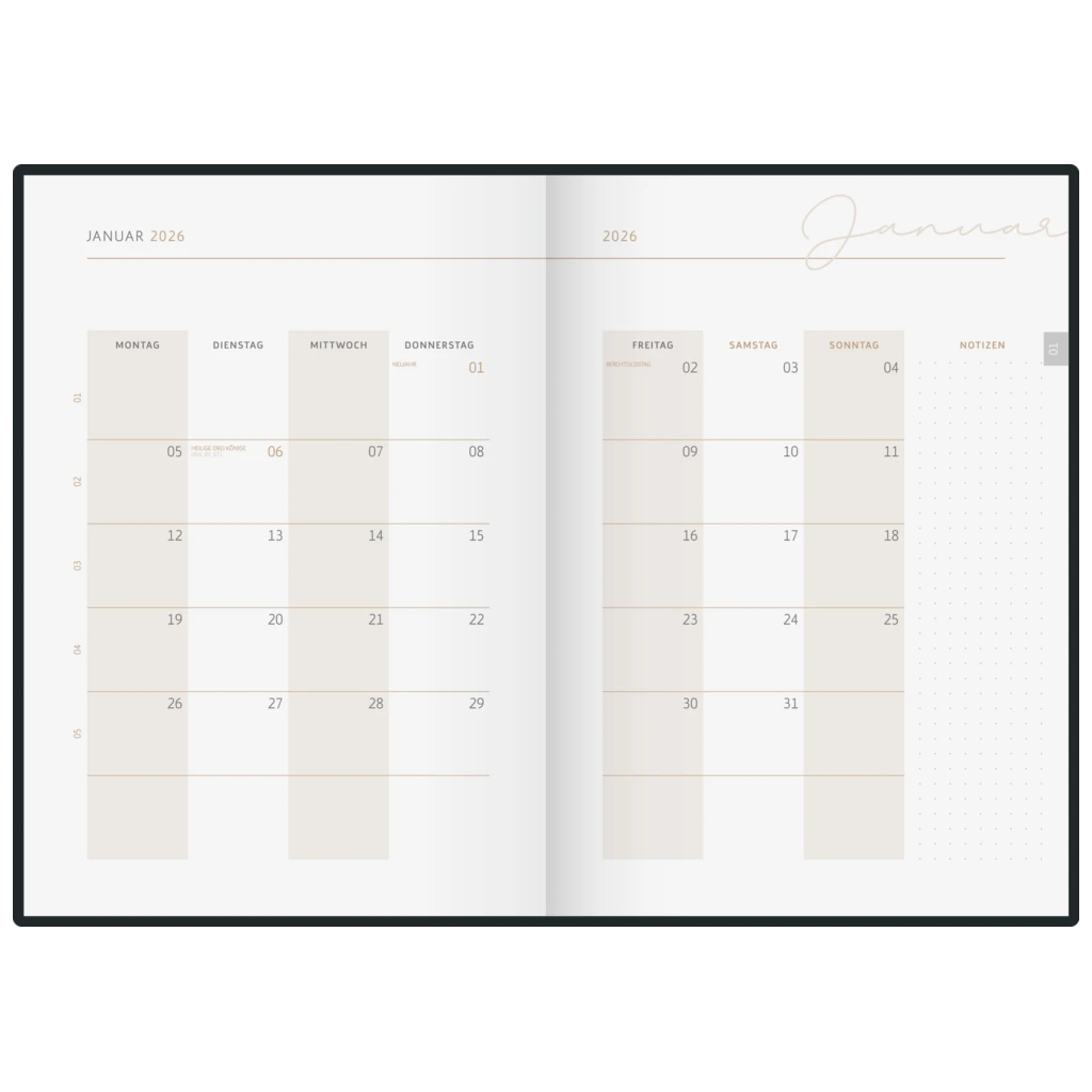 Buchkalender Premium Young Line 2026 „Love“ | A5, Papier