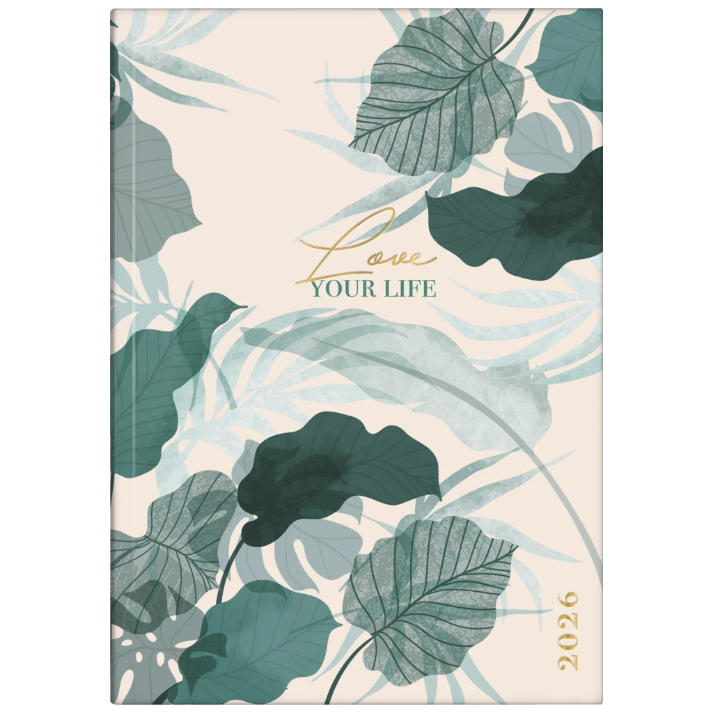 Buchkalender Premium Young Line 2026 „Love“ | A5, Papier