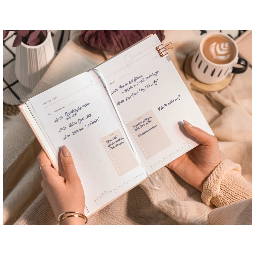 Buchkalender Premium Young Line 2026 „Simple“ | A5, Papier