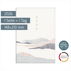 Buchkalender Premium Young Line 2026 „Simple“ | A5, Papier