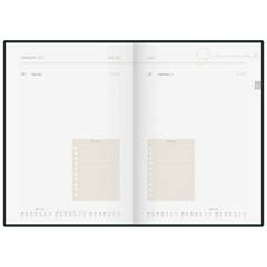 Buchkalender Premium Young Line 2027 „Simple“ | A5, Papier