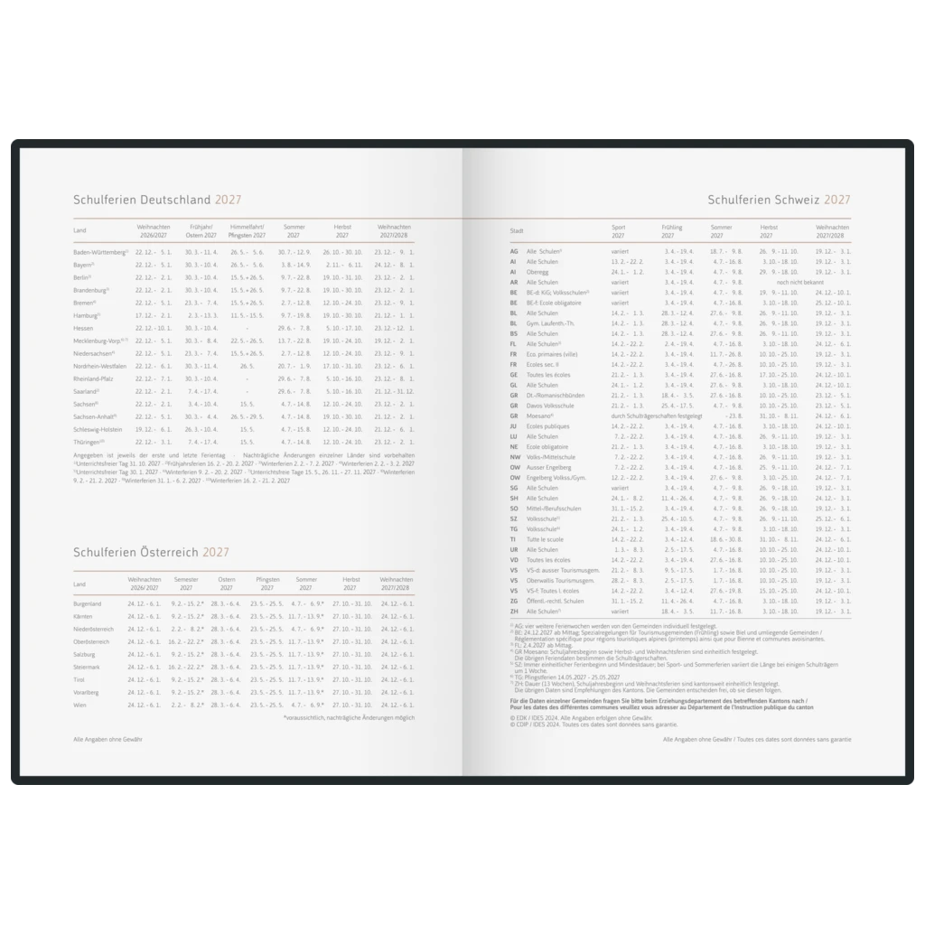 Buchkalender Premium Young Line 2027 „Simple“ | A5, Papier
