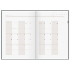 Buchkalender Premium Young Line 2027 „Simple“ | A5, Papier