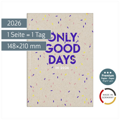 Buchkalender Premium Young Line 2026 „Confetti“ | A5, Papier