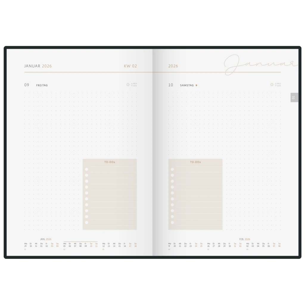 Buchkalender Premium Young Line 2026 „Confetti“ | A5, Papier