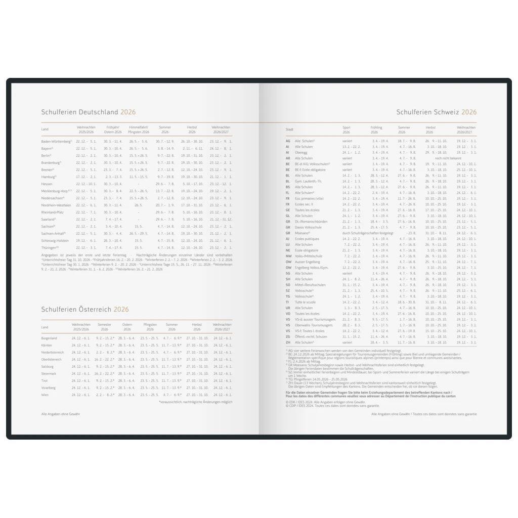 Buchkalender Premium Young Line 2026 „Confetti“ | A5, Papier