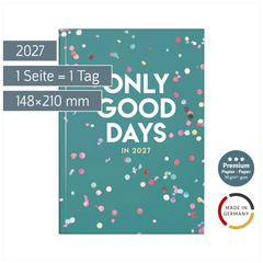 Buchkalender Premium Young Line 2027 „Confetti“ | A5, Papier