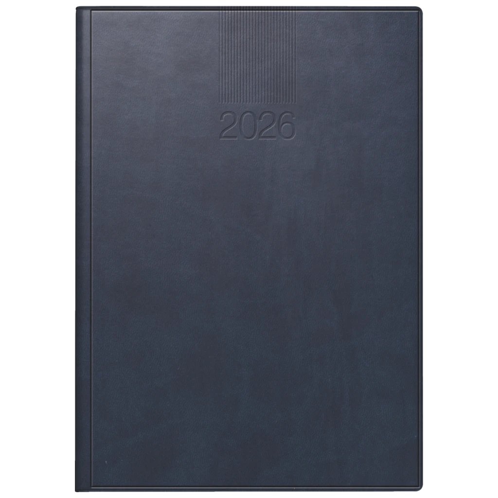 Buchkalender Mod. ROMA 1 2026 | A5, Kunstleder, blau