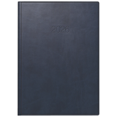 Buchkalender Mod. ROMA 1 2026 | A5, Kunstleder, blau
