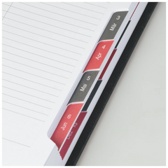 Buchkalender Mod. ROMA 1 2027 | A5, Kunstleder, schwarz